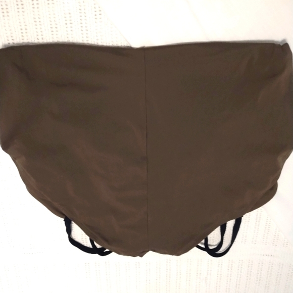 Spanx Olive Green One-Piece Swimsuit with Black Straps - Picture 3 of 9